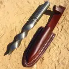 TheBoneEdge 10" Hand Forged Damascus Full Tang Kris Blade Hunting Knife