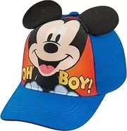 [Disney] Mickey Mouse Boys Baseball Cap - Comics and 3D Pop Out Ears- Toddler Boys 2-4 Years