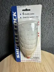 6 Vintage Feather Shuttlecocks for Badminton