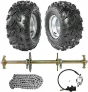810mm Rear Axle kit Disc 428 Sprocket 8" Wheels Quad ATV Go kart Scooter Drift