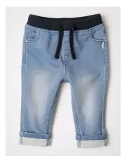 [Sprout] Ribbed Waist Pants in Denim