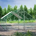Large Metal Chicken Coop Walk-In Poultry Cage with Cover for Duck Rabbit Dog