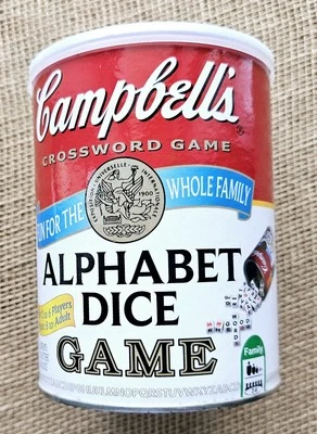 2012 Campbells Crossword Game Alphabet Dice Game TDC Games