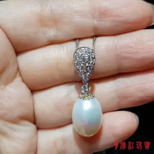 【寶石方塊】天然珍珠項鍊-花信年華-925銀飾