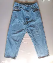 Vtg Y2K Alien Workshop Mens Light Blue Baggy Loose Fit Skater Jeans 32x27 USA