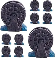 1set Mini Water Wheel Model Durable Fountain Decor for Fish Tank Aquarium Garden Height Calming Landscaping Prop Multi Functional Water Wheel 10pcs