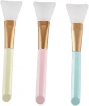 Healeved 3pcs Facial Mask Brush Lotion Applicator Silicone Face Mask Brush Hairless Brush Facial Mud Brush