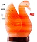 BEAUTIFUL SWAN FULL-SET HIMALAYAN SALT CRYSTAL LAMP AIR PURIFY CORD & GLOBE