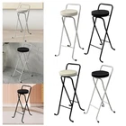 Bar Stool Counter Height Stool Folding Round Adults Breakfast Bar Stool for Cafe
