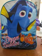 Brand New Finding Dory 16" Glitter Backpack NEMO fish Blue
