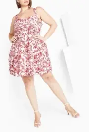 CITY CHIC Allegra Dress in Scarlet Print Plus Size Medium/18 NWT [RRP $159.95]
