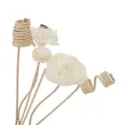 6Pcs Flower Rattan Reed Diffuser Spiral Stick No Fire Aromatherapy Replacement
