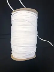 1/8'' 4mm White Round Elastic Band Cord DIY MADE USA Free Ship15 yds $15.00 #1
