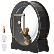 Advwin Cat Exercise Wheel With Teaser Cat Treadmill Cat Running Wheel