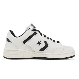 【CONVERSE】休閒鞋 Weapon OX Vintage 男鞋 女鞋 復古米白色 黑 皮革 CX 緩衝 情侶鞋(A07239C)