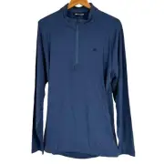 Travis Mathew NWT Networking Mood Indigo Quarter Zip Pullover Size M Stretch