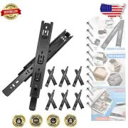 6 Pairs of 20-Inch Full Extension Drawer Runners - Rust Resistant Steel Slides