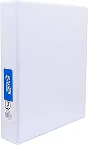 Bantex, Standard Insert Ring Binder A4, 3D Ring, 38mm, Cover and Spine Customiseable, Durable PP Cover, White