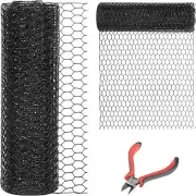 36'' x 150' Black Chicken Wire Mesh Fence, 20 Gauge 20 gauge 36'' x 150'
