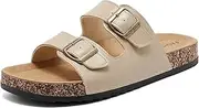 [zaxunai] Mules for Men and Women, Summer Sandals with Cork, Non-Slip Slippers, Toe Separator