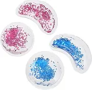 VICASKY 4pcs Gel Cooling Eye Patches Reusable Under Eye Packs for Puffiness Relief Fine Lines Grade Gel Compact Design for Travel