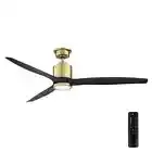 Home Decorators Triplex 60 in. LED Brushed Bronze Ceiling Fan w/ Light YG749-BRB