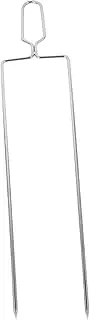 Alasum Stainless Steel Meat Fork for Grilling High-Temperature Resistant Barbecue Skewers for Outdoor Cooking Portable Roasting Fork for Camping and Family Gatherings