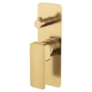 Fienza Tono Wall Diverter Mixer Large Square Plate Urban Brass 233102UB