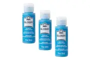 3x Plaid FolkArt Premium 59ml Acrylic Art Craft Paint Poolside Glossy Finish