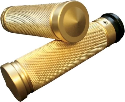Accutronix Custom Brass Grips Knurled Throttle By Wire #GR101-K5 Harley Davidson