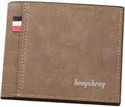 New Men's Short Wallet Leisure Wallet Card Holder Youth Multi-Card Ultra-Thin Zero clutchZipper Large-Capacity Coin Purse Trend,Light Coffee