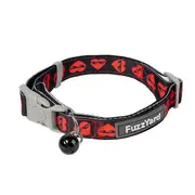 FuzzYard Breakaway Heartbreaker Cat Collar Red Navy 20-30cm