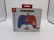 New PDP Faceoff Deluxe+ Audio Wired Controller Blue/Red For Switch