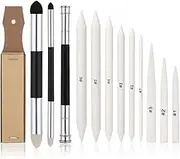 Snblzhef 13PCS Blending Stump, Art Blenders with Blending Sponge Pens and Sandpaper Pencil Sharpener Blending Sticks for Drawing