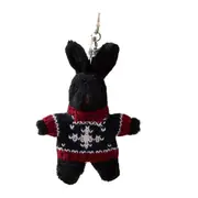 Rabbit Toy Keychain Pendant Cartoon Bunnys Keyrings Ornament Stylish Bag Charm Handmade Plush Decoration for Bags