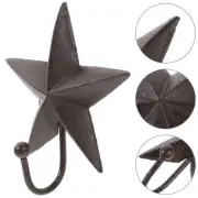 Wall Hanging Hook Decorative Pentagram Coat Hook Vintage Style Cast Iron Hook