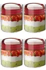 Prepara Evak Airtight Glass Food Storage Airless Canister Container Set of 4