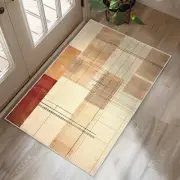 2x3 Machine Washable Area Rug - Modern Checkered Throw Rug with Non Slip