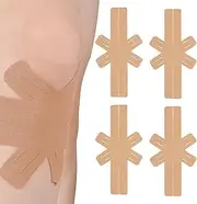 Knee Kinesiology Tape Pre Cut | Waterproof Muscle Tape | Elastic Wrap for Elbow Wrist Recovery Injury Prevention Muscle Support Joint Stability
