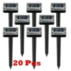 20 PCS Repellent Snake Repeller Solar Powered Pest Chipmunk Outdoor Groundhog