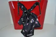 DKNY Patent Scarf Bag Shopper Tote Purse Handbag Sac Bolsa Väska NWT