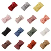 Children Baby Bowknot Headband Waffle Bows Turban Elastic Hair Band for Head Wra