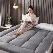 Extra Thick Japanese Floor Mattress Futon Mattress,2025 Newest Spring Summer Breathable Down Mattresses,Foldable & Portable Roll up Thicken Sleeping Mattress(Gray,90x200cm/Twin)