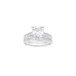 Silver 8x8 Cz Bridal Set in Clear