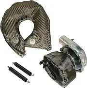 T3 turbo blanket Titanium turbo blanket T3 for T25 T28 GT25 GT28 GT30 GT32 GT35 CT26 Turbine Housing with Locking Springs (Titanium, T3)