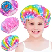 Shower Cap for Kids, Little Girl Shower Cap Unicorn Shower Cap for Girls, Cute R