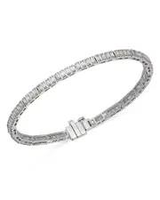 Bloomingdale's Fine Collection Diamond Baguette Tennis Bracelet in 14K White Gold, 1.5 ct. t. w.