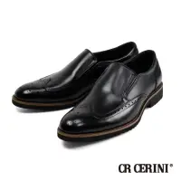 在飛比找momo購物網優惠-【CR CERINI】翼紋花雙色底樂福鞋 黑色(CR1655