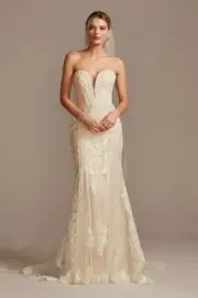 David’s Bridal wedding dress CWG878 Oleg Cassini Size 4 Brand New-READ DESCRPTN!