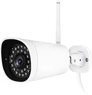 4MP Super HD Outdoor WiFi Security Camera with AI Human Motion Detection 66 Ft Night Vision Bullet IP Surveillance Camera(U/K,4MP White)